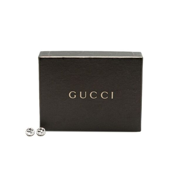 Pre Loved Gucci GG Running Stud Earrings Silver Women - Picture 6 of 6